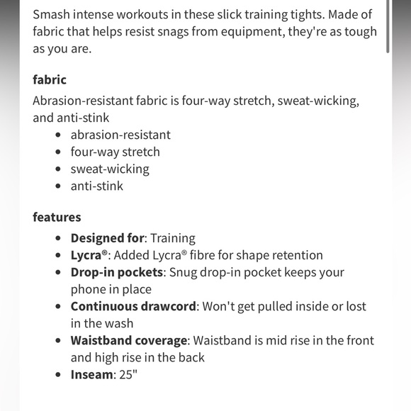 🍋Women’s Lululemon Power Thru High Rise Tight 25” size 4🍋 - Picture 5 of 9